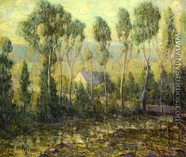 Poplars along a River - Ernest Lawson
