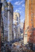 Broad Street Canyon, New York - Colin Campbell Cooper