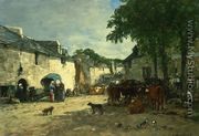 Cattle Market at Daoulas, Brittany - Eugène Boudin