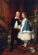 Lord Almeric Athelstan Spencer-Churchill and Lady Clementina Spencer-Churchill, the Children of George Spencer-Churchill, 6th Duke of Marlborough, and His Second Wife, Charlotte Augusta - James Sant