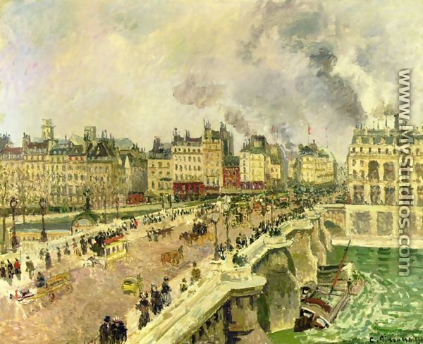 The Pont Neuf, Shipwreck of the "Bonne Mere" - Camille Pissarro