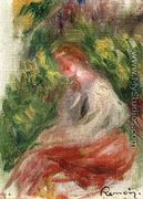 Young Woman, Seated - Pierre Auguste Renoir
