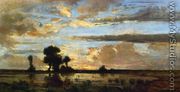 Sunset - Etienne-Pierre Theodore Rousseau