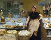 The Cheese Vendor - Edouard-Jean Dambourgez