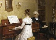 The Piano Lesson - Edmund Blair Blair  Leighton