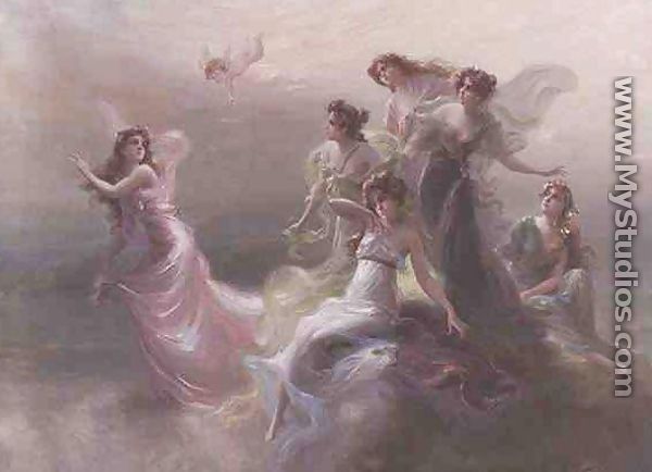Goddesses on Mount Olympus - Edouard Bisson