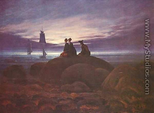 The Moon Rising over the Sea - Caspar David Friedrich