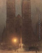 Westminster Abbey at night  - Arthur Hacker