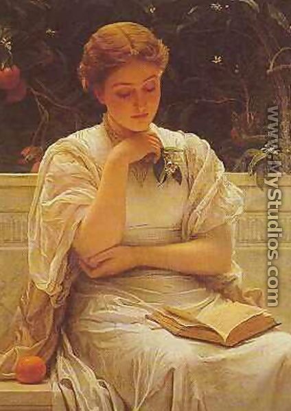 Girl Reading - Charles E. Perugini