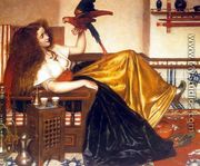 Reclining Woman with a Parrot - Valentine Cameron Prinsep