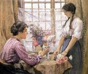 Arranging Flowers - Henry Meynell Rheam