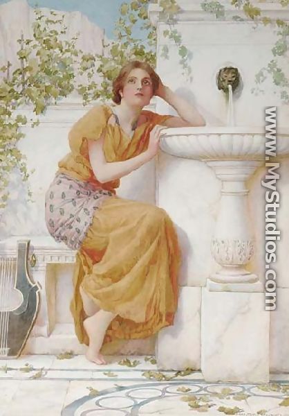 The Music of the Fountain - Henry Ryland