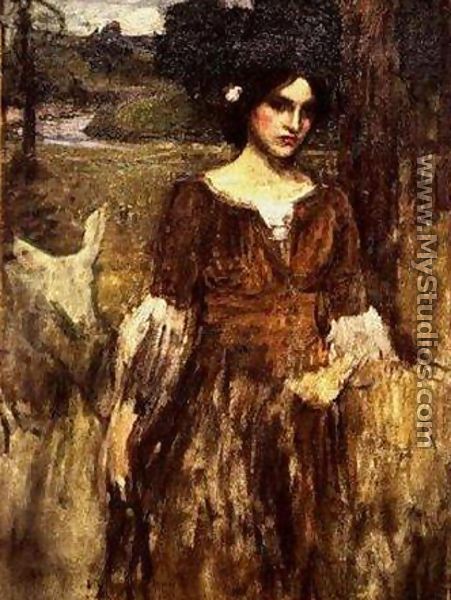 Study for The Lady Clare - John William Waterhouse