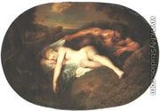 Nymph and Satyr - Jean-Antoine Watteau