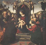 Madonna and Child with Saints and Angels (Madonna col Bambino, angeli e santi) - Piero Di Cosimo