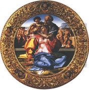 Holy Family with the Infant St. John (Doni Tondo) - Michelangelo Buonarroti