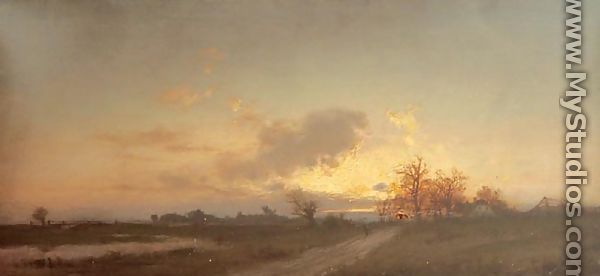 Landscape at Sunset - Zygmunt Sidorowicz