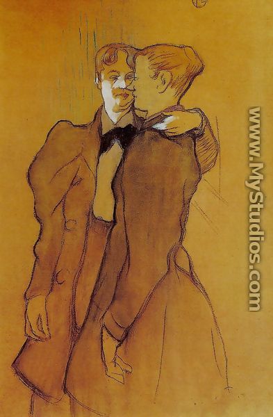 Two Women Waltzing - Henri De Toulouse-Lautrec