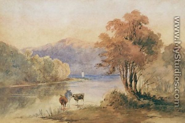 Cattle by River - Conrad Martens