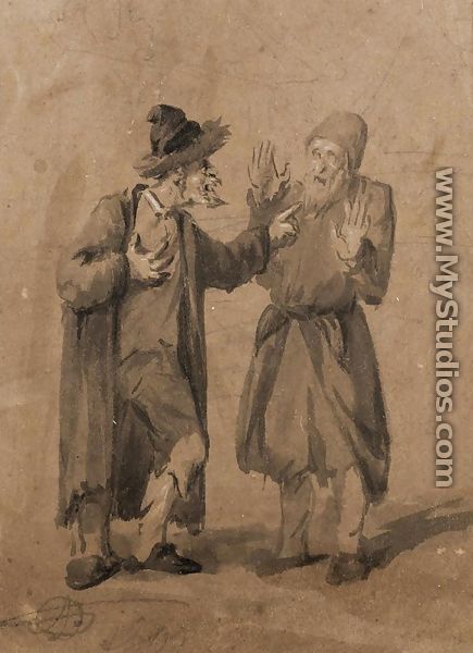 Two Jews Quarrelling - Aleksander Orlowski