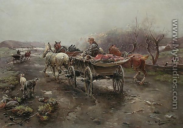 Horse Bottom Plate (Pferdegespann) - J. Konarski
