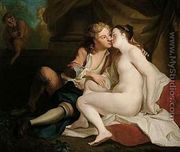 Youth Kissing an Unclad Young Woman - Louis de Silvestre