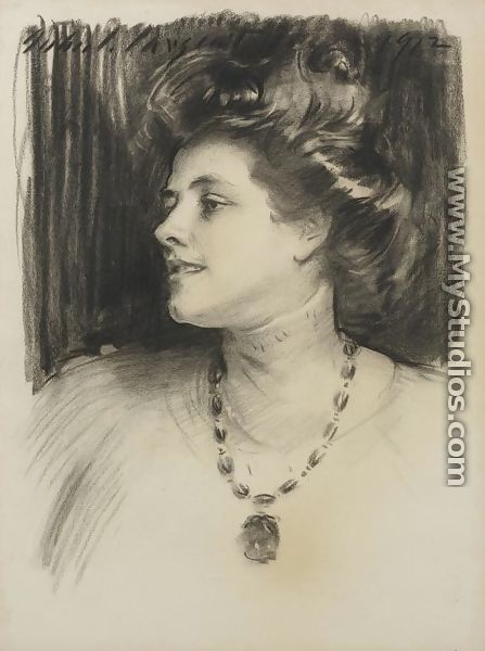 Portrait of Mrs. Alfred Fowler (Eva Neumann) - John Singer Sargent