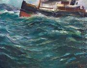 Ship in Stormy Weather (Skip i stormvær) - Christian Krohg