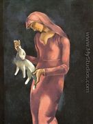 Woman with a Rabbit - Eugene Zak
