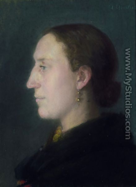 Portrait of Christine (Jørgensen) Thagaard (1863-1935) - Anna Ancher