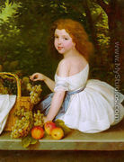 Girl with Fruit - Artur Grottger