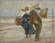 Couple on the Beach (Pareja en la playa) - Jose Mongrell