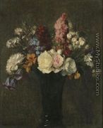 Vase de fleurs variees - Ignace Henri Jean Fantin-Latour