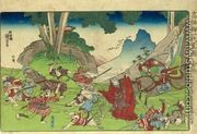 Facing Tojio at Komatsu Fields, November 1264 - Utagawa Kuniyoshi