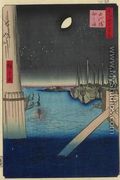 Eitai Bridge and Tsukuda Island (Eitaibashi tsukudajima) - Utagawa or Ando Hiroshige