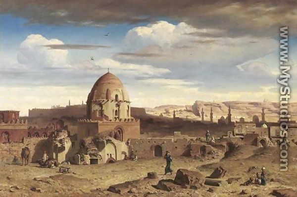 View of the South of the Necropolis in Cairo with the Citadel in the Background (Vue de la partie sud de la necropole du Caire, avec la citadelle à l