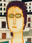 Portrait of a Girl with Sunglasses - Jerzy Nowosielski