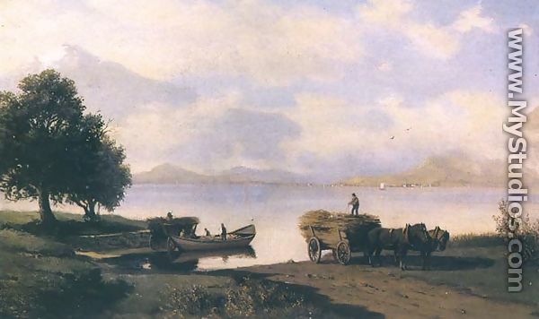 On the Bank of a Lake - Hans Schleich