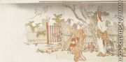 Girls Picking Plum Blossoms - Katsushika Hokusai