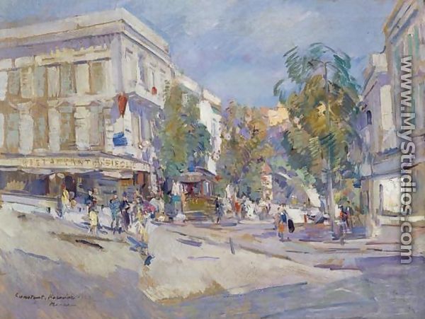 Street Scene in Monte Carlo - Konstantin Alexeievitch Korovin