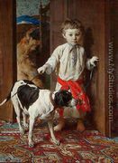 Artist's Son with a Dog - Witold Pruszkowski