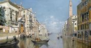 Vue le long d'un canal a Venise - François Brunery