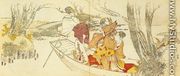 Three Ladies in a Boat - Katsushika Hokusai