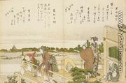 People on the Balcony of the Sazaido - Katsushika Hokusai