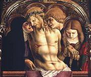 Lamentation of the Dead Christ, detail from the Sant'Emidio polyptych, 1473 - Carlo Crivelli