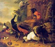 Birds in a Park - Melchior de Hondecoeter