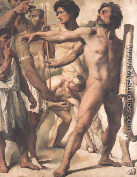 Study for The Martyrdom of St. Symphorien - Jean Auguste Dominique Ingres