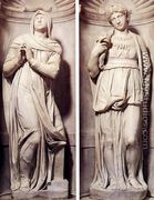 Tomb of Pope Julius II [detail] - Rachel and Leah - Michelangelo Buonarroti
