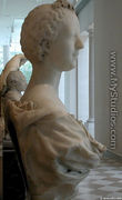 Buste de la marquise de Pompadour [detail #1] (Bust of Madame de Pompadour) - Jean-Baptiste Pigalle