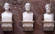 Busts of Henry I (the Fowler), King of the Germans, his Son Emperor Otto the Great, and Emperor Conrad II (the Salian) - Rudolf Schadow